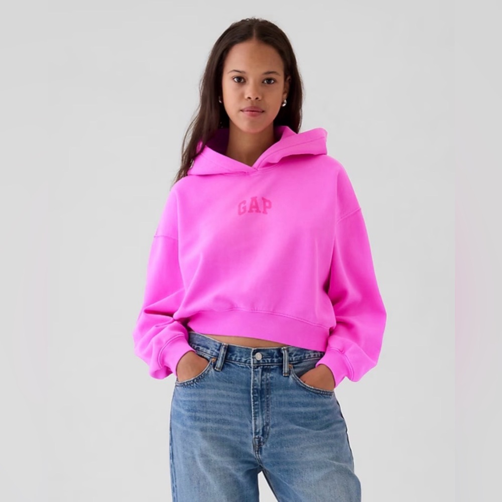 GAP vintage soft crop logo hoodie